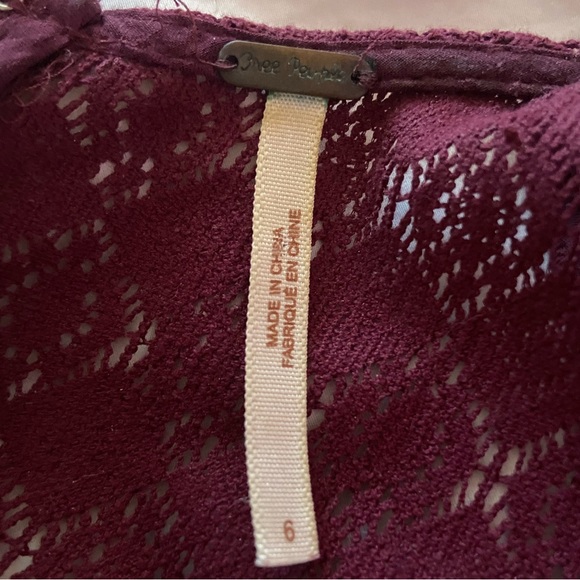 Free People Maroon Lace Dress - Picture 4 of 4